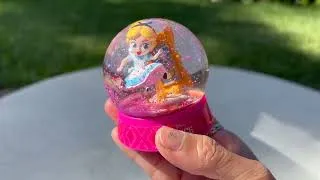 Thumbnail: Diy! Cute glittery snow globes ✨❄️🩵 Zuru Mini Brands Create Disney Snow Globes [ASMR]