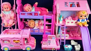 Thumbnail: 10 Minutes Satisfying with Unboxing Pink Doll House Play Set Review Toys | ASMR 