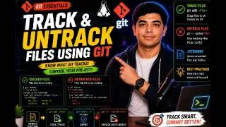 Thumbnail: How to Track and Untrack Files in Git | Practical Tutorial 🔥