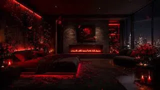 Thumbnail: Midnight Blues Guitar 💋 Sensual Romantic Music | Dark Crimson Room Ambience for Couples