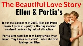 Thumbnail: Ellen & Portia’s Beautiful Love Story ❤️ | Learn English Through Their Journey || Listening Practice
