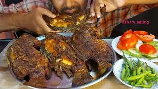 Thumbnail: whole BIG FISH Tandoori Masala Fry Challenge!🔥 Can I Finish This Massive Fish Thali?