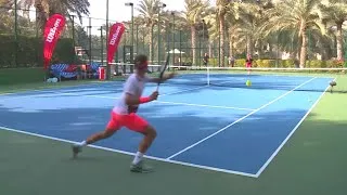 Thumbnail: Roger Federer Training in Dubai Court Level View (Full Tennis Practice in HD)