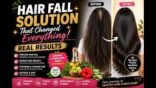 Thumbnail: How I Stopped Hair Fall Naturally | Real Results & Hair Growth Journey