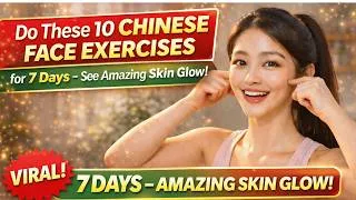Thumbnail: Get Clear & Glowing Skin in 7 Days with These 10 Face Exercises.#viralvideo