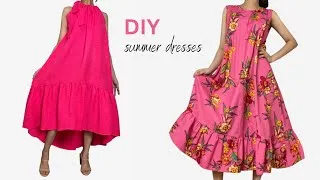Thumbnail: 2 Stylist Dresses Cutting & Stitching for Summer | Very Easy Dress Sewing Tutorial for Beginners