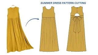 Thumbnail: Very Easy Summer Dress Pattern Cutting for Beginners | DIY Beautiful Cut out Summer Dress Design