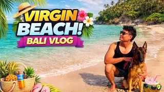 Thumbnail: LEBARAN VLOG 2026, TAMASYA KE VIRGIN BEACH, KARANG ASEM BALI WITH DOGGY & TEAM.