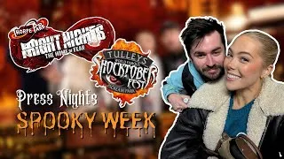 Thumbnail: come to Thorpe Park 'Fright Night' & Tulley's Farm 'Shocktober Fest' PR nights with us! 🎃  VLOG