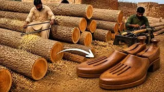 Thumbnail: How Wooden Shoes Are Made | Amazing Wooden Shoes Manufacturing Process in Factory