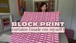 Thumbnail: How I Made My Own Hand-Printed Curtains | DYE & BLOCK PRINT curtains...an easy-ish DIY