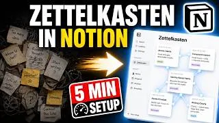 Thumbnail: How to Set Up a Zettelkasten in Notion in 5 Minutes
