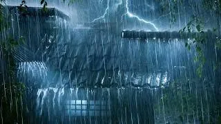 Thumbnail: The Most Relaxing Rain Thunderstorm Sounds for Sleeping | Heavy Rain on Tin Roof & Intense Thunder