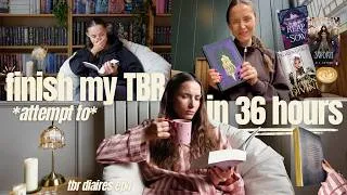 Thumbnail: *attempting* to finish my tbr in 36 hours | the tbr diaries episode 4 📖✨