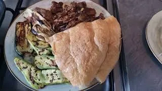 Thumbnail: Italian, Turkish recipe 😋 👌 Grilled vegetables 😋, meat 🍖 😋, bread 🍞 delicious tasty take a look..!