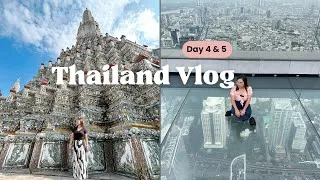 Thumbnail: Thailand DAY 4 & 5 🇹🇭 | Floating Market, Train Market, Wat Arun & Mahanakhon SkyWalk