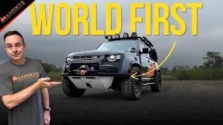 Thumbnail: Defender Octa on 35 Inch Tires and a Winch Bumper. A World First