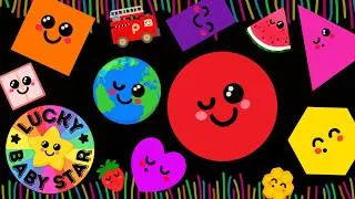 Thumbnail: Baby Sensory Shapes - Spot Circles in Planets, Triangles in Mountains & Rectangles in Fire Trucks! 🔺