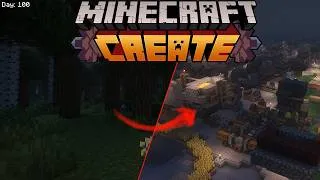 Thumbnail: I tried to Automate the Create mod in 100 Days.