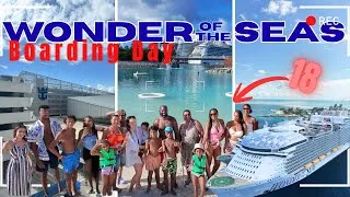 Thumbnail: Wonder of The Seas Boarding day | Our Family's EPIC 18 Person Cruise Ship