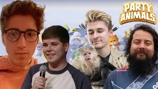 Thumbnail: Ludwig, Mango, Clint, and Connor beat each other up (Party Animals)