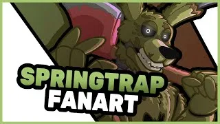 Thumbnail: FNAF Springtrap Fanart 🔶 Digital Art Process 🔶 Furry Speedpaint