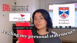 Thumbnail: Reading my Personal Statement | got me into St. Andrews, Bristol, IT uni of Copenhagen and more!