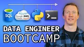 Thumbnail: Data Engineer Bootcamp (FREE 27+ Hour Course) - SQL, Python, Cloud, Bash, AI, Git & GitHub