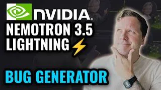 Thumbnail: Nvidia Nemotron 3.5 Lightning 30B A3B tested - 16GB Local LLM setup