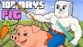 Thumbnail: 100 Days  - [Minecraft on a PIG]