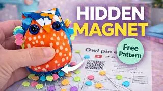Thumbnail: How to Add a Magnetic Base to an Owl Pin Cushion | Free Pattern Sewing Tutorial