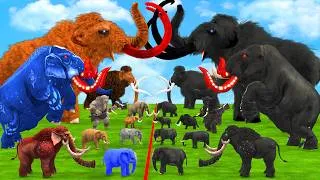 Thumbnail: 10 Woolly Mammoth Mastodon vs 10 MammothZilla Elephant Size Comparison Mammoth ARBS Animals Revolt