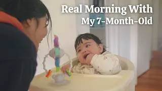 Thumbnail: REAL Morning Routine with My 7-Month-Old Baby | Baby Yoga, Café Brunch & Cozy Mom Life 【中字】
