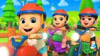 Thumbnail: Vroom Vroom Bike Race at Old MacDonald's Farm | Learning Animals Playtime Nursery Rhymes | LuLu LaLa