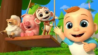 Thumbnail: Farm Animals Play on Kids Swing Nursery Song | Playtime and Learning Children's Rhymes & Baby Music
