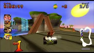Thumbnail: Crash Bandcioot Racing (PS1) Japanese Version - Crash Cove - Dingodile