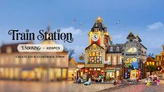 Thumbnail: Lumibricks - 15017 Train Station | Central Station: Stunning Warm Lighting & Retro Vibe Build!