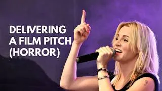 Thumbnail: Delivering a film pitch.(horror)