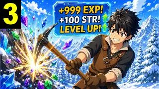 Thumbnail: While Everyone STARVES In The Death Game, He Can LEVEL UP By Just MINING!