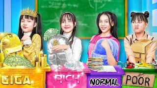 Thumbnail: Poor Vs Rich Vs Giga Rich Vs Normal Student! First Day at New School!