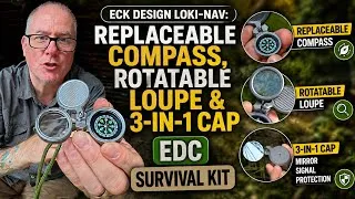 Thumbnail: Eck Design Loki-Nav: replaceable Compass, Rotatable Loupe & 3-in-1 Cap