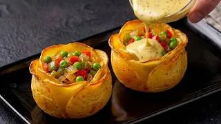 Thumbnail: Potato roses for the festive table: A simple homemade potato recipe.