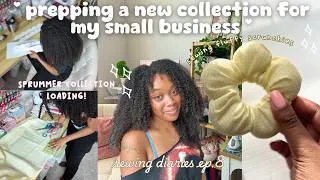 Thumbnail: sewing cute n’ fluffy flower scrunchies for my small business / *sprummer* collection loading ♡ pt.1