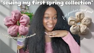 Thumbnail: sewing a spring collection from scratch ♡🪡 behind the seams of my small business 🎀 + creative reset💭