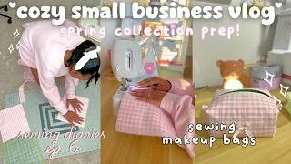 Thumbnail: sewing until nightfall 🪡 perfecting boxy bags for my spring collection 🌷 behind the seams ep.6 ♡