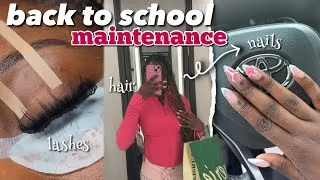 Thumbnail: BACK 2 SCHOOL MAINTENANCE VLOG 🤍🤭 | new nails, hair, lash appointment, etc. |