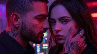 Thumbnail: Maluma ft Rosalía (ENTRE COPAS Y BESOS) official lyrics video 