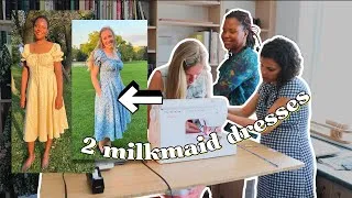 Thumbnail: Sewing two milkmaid dresses with some friends | Spaghetti Dream Frock