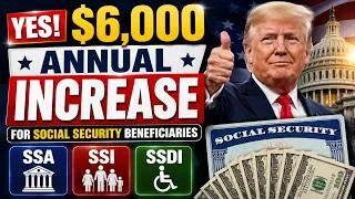Thumbnail: YES! $6,000 Annual INCREASE For Social Security Beneficiaries | SSA, SSI, SSDI Payments