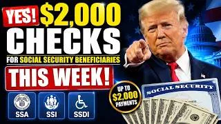 Thumbnail: YES! $2,000 Checks For Social Security Beneficiaries THIS WEEK | SSA, SSI, SSDI Payments